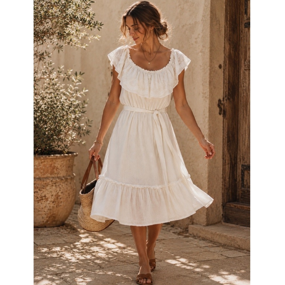 NEW Lauren Ralph Lauren BLACK LABEL Off Shoulder Dress 14 BEADED EMBROIDERED - Picture 1 of 10